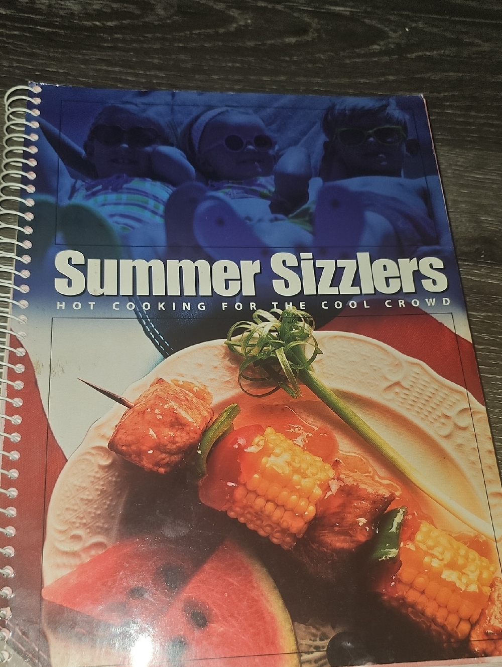 Summer Sizzlers Spiral Cookbook - Blue & Red Cover